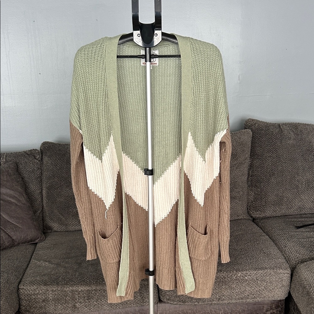 Stylish Green and Brown Women's Sweater